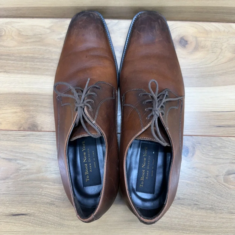 To Boot Brampton Oxfords Mens 11 Brown Leather Formal‎ Wedding Business